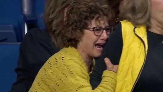 Giger: Craziest thing this weekend: Iowa mom, Purdue or Penn State wrestling? taken in Altoona, Pa. (Penn State)